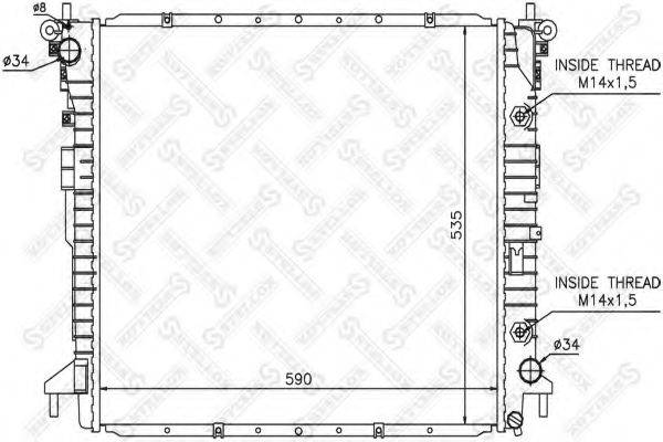 STELLOX 1026288SX Радіатор, охолодження двигуна