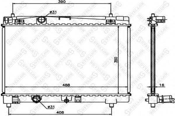 STELLOX 1026321SX Радіатор, охолодження двигуна