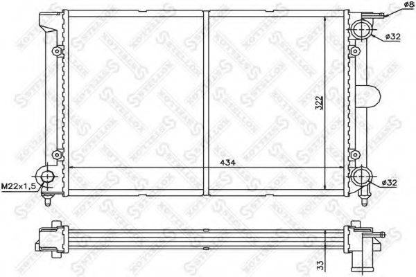 STELLOX 1026415SX Радіатор, охолодження двигуна