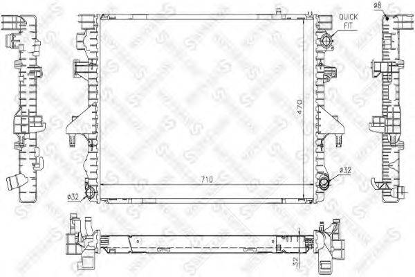 STELLOX 1026430SX Радіатор, охолодження двигуна