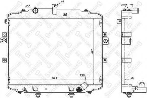 STELLOX 1026522SX Радіатор, охолодження двигуна
