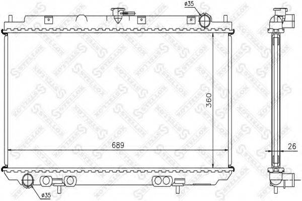 STELLOX 1026580SX Радіатор, охолодження двигуна