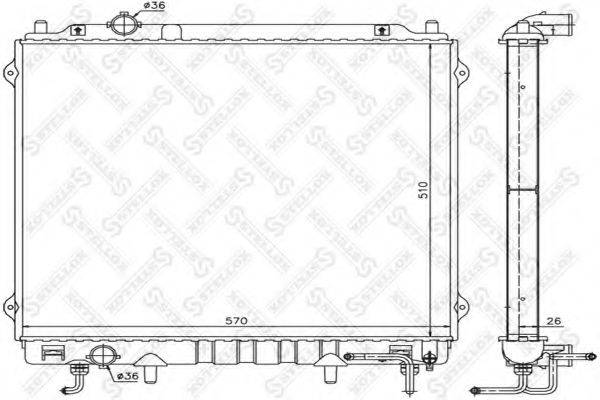 STELLOX 1026597SX Радіатор, охолодження двигуна