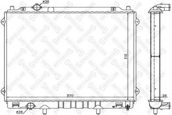 STELLOX 1026598SX Радіатор, охолодження двигуна