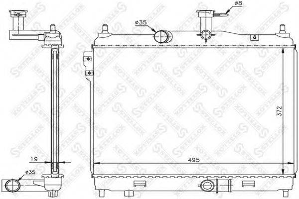 STELLOX 1026615SX Радіатор, охолодження двигуна