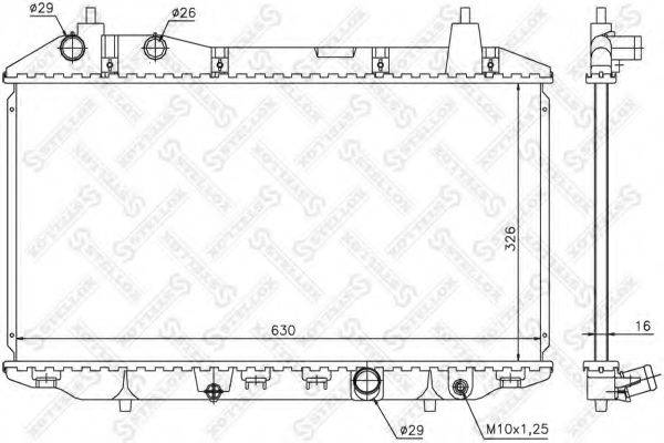 STELLOX 1026684SX Радіатор, охолодження двигуна