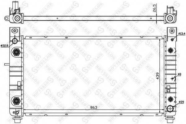 STELLOX 1026736SX Радіатор, охолодження двигуна