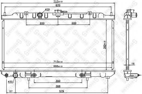 STELLOX 1026768SX Радіатор, охолодження двигуна