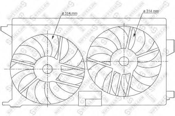 STELLOX 2999054SX Вентилятор, охолодження двигуна