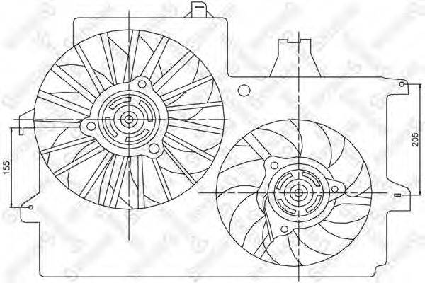 STELLOX 2999100SX Вентилятор, охолодження двигуна