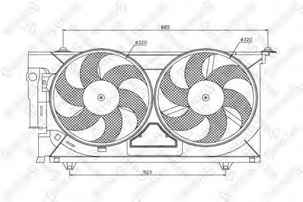 STELLOX 2999287SX Вентилятор, охолодження двигуна