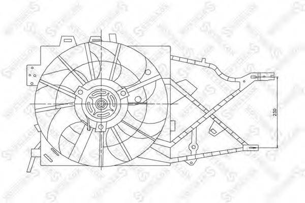 STELLOX 2999304SX Вентилятор, охолодження двигуна