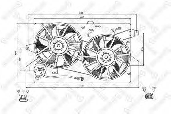 STELLOX 2999364SX Вентилятор, охолодження двигуна