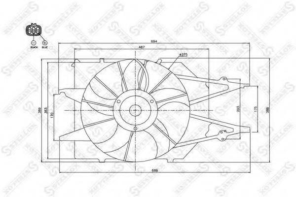 STELLOX 2999371SX Вентилятор, охолодження двигуна