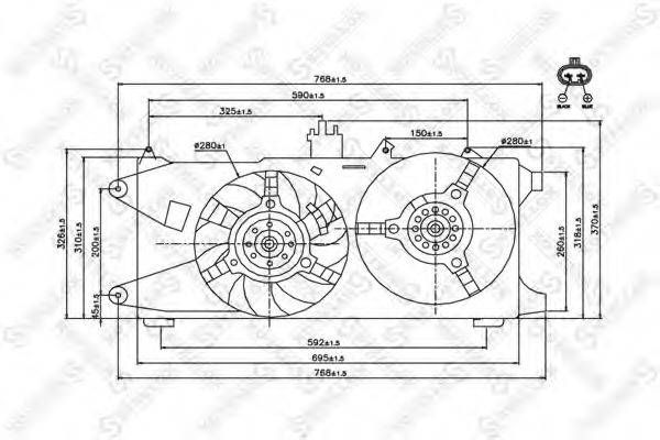 STELLOX 2999397SX Вентилятор, охолодження двигуна