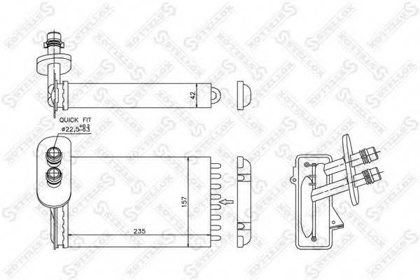 STELLOX 1035017SX Теплообмінник, опалення салону