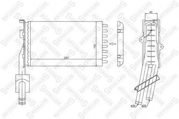 STELLOX 1035061SX Теплообмінник, опалення салону