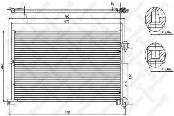 STELLOX 1045021SX Конденсатор, кондиціонер