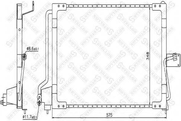 STELLOX 1045140SX Конденсатор, кондиціонер