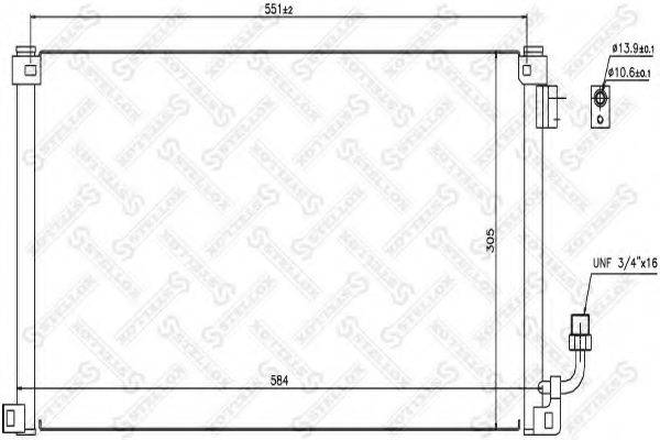 STELLOX 1045408SX Конденсатор, кондиціонер