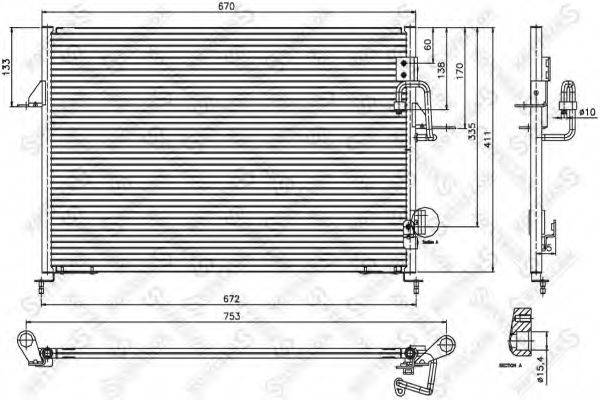 STELLOX 1045450SX Конденсатор, кондиціонер