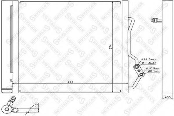 STELLOX 1045461SX Конденсатор, кондиціонер