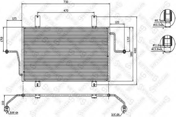 STELLOX 1045494SX Конденсатор, кондиціонер