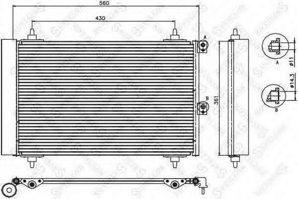 STELLOX 1045557SX Конденсатор, кондиціонер