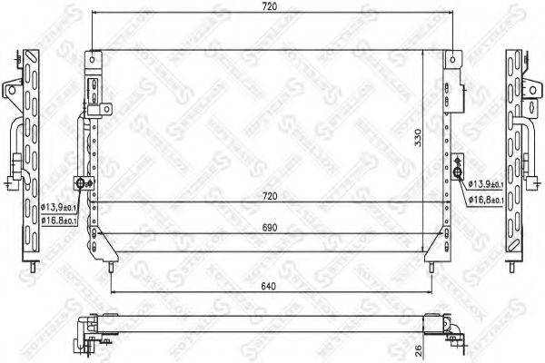 STELLOX 1045587SX Конденсатор, кондиціонер