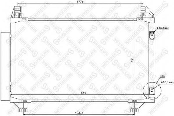 STELLOX 1045685SX Конденсатор, кондиціонер