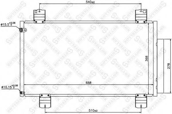 STELLOX 1045698SX Конденсатор, кондиціонер