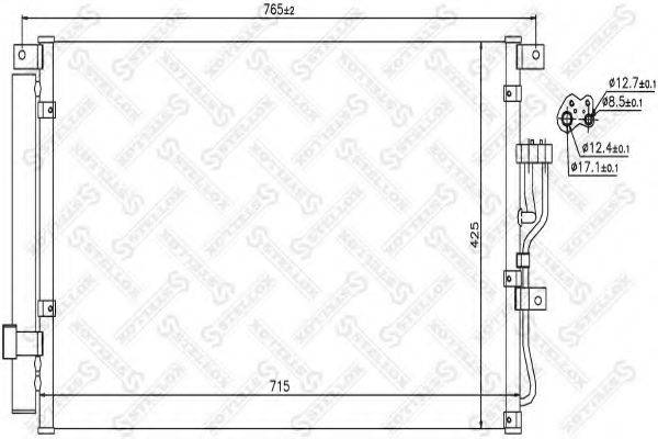 STELLOX 1045743SX Конденсатор, кондиціонер