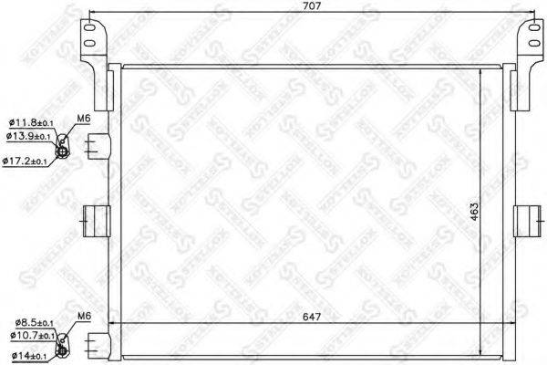 STELLOX 1045766SX Конденсатор, кондиціонер