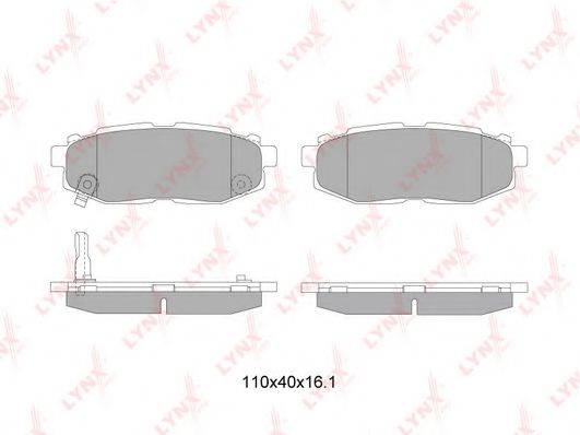 LYNXAUTO BD7114 Комплект гальмівних колодок, дискове гальмо
