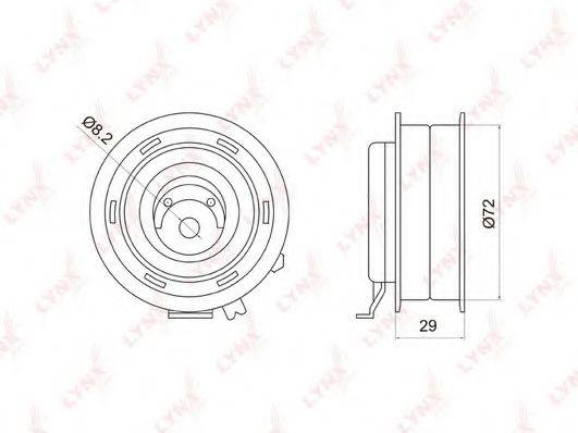 LYNXAUTO PB1006 Натяжний ролик, ремінь ГРМ