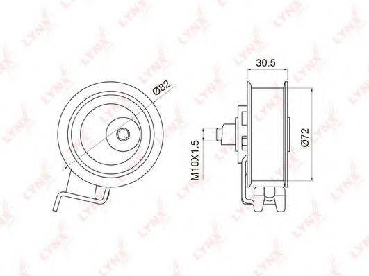 LYNXAUTO PB1011 Натяжний ролик, ремінь ГРМ