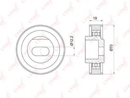 LYNXAUTO PB1020 Натяжний ролик, ремінь ГРМ
