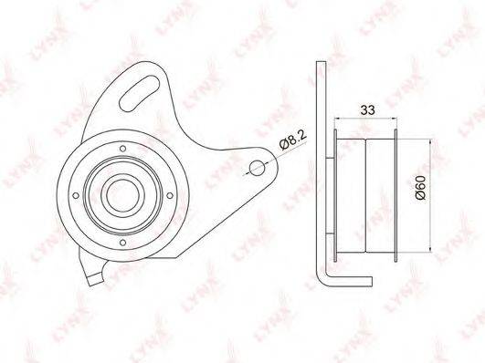 LYNXAUTO PB1030 Натяжний ролик, ремінь ГРМ