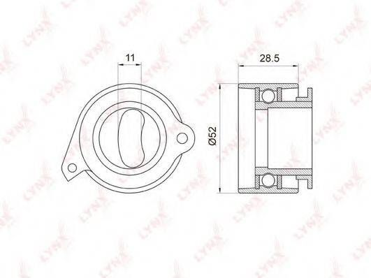 LYNXAUTO PB1044 Натяжний ролик, ремінь ГРМ