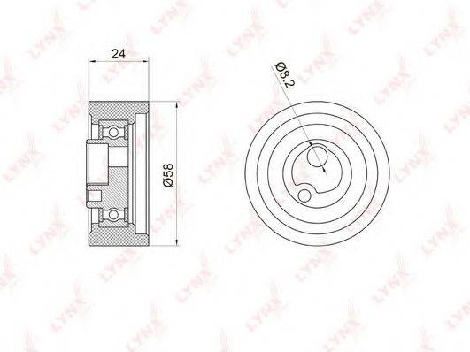 LYNXAUTO PB1059 Натяжний ролик, ремінь ГРМ