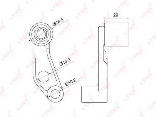 LYNXAUTO PB3030 Паразитний / Ведучий ролик, зубчастий ремінь