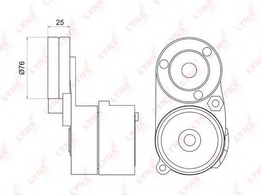 LYNXAUTO PT3005 Натягувач ременя, клинового зубча