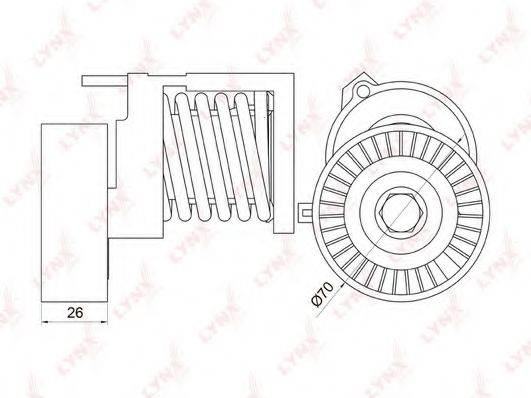 LYNXAUTO PT3038 Натягувач ременя, клинового зубча