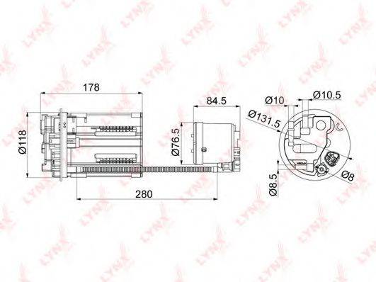 LYNXAUTO LF1004M Паливний фільтр