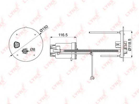LYNXAUTO LF1070M Паливний фільтр