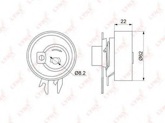LYNXAUTO PB1136 Натяжний ролик, ремінь ГРМ