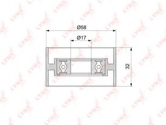 LYNXAUTO PB1316 Натяжний ролик, ремінь ГРМ