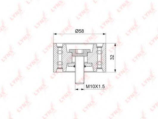 LYNXAUTO PB3145 Паразитний / Ведучий ролик, зубчастий ремінь