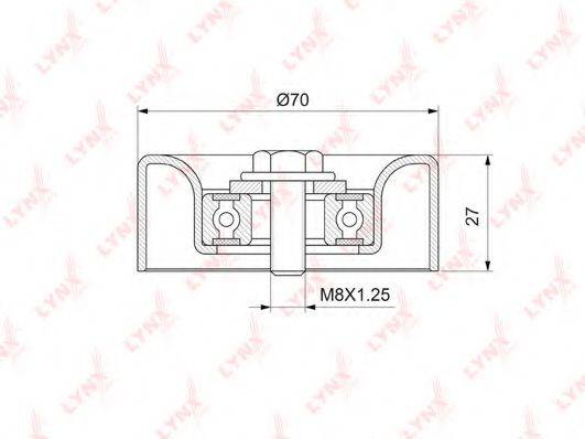 LYNXAUTO PB5271 Натяжний ролик, полікліновий ремінь
