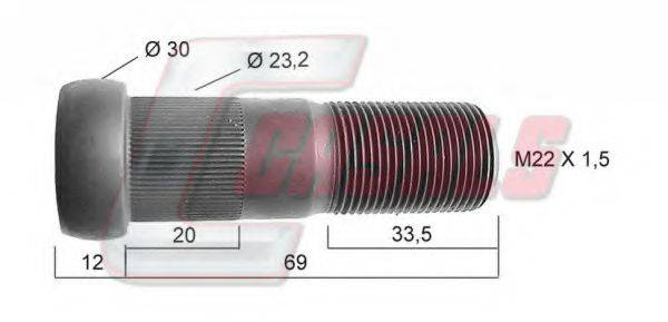 CASALS 21467 Болт кріплення колеса